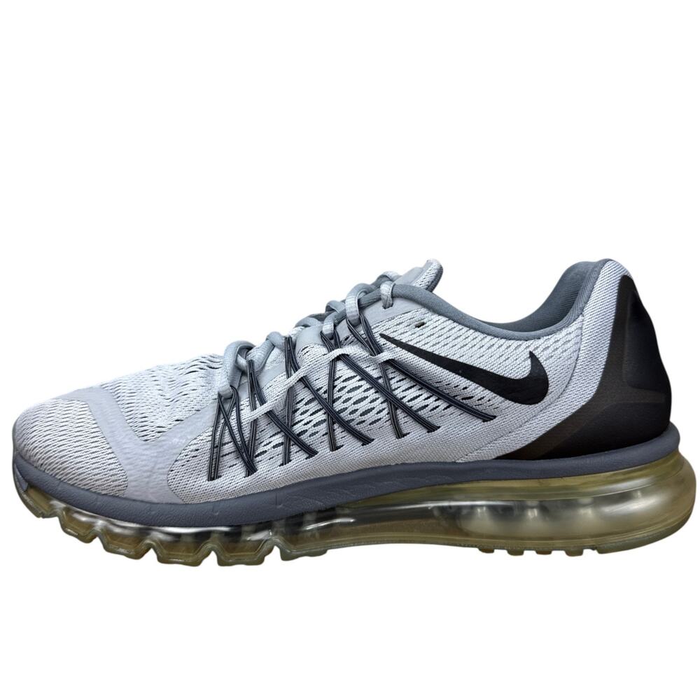 Nike Air Max 2015 Wolf Grey Black 698902-009 Mens Size 12 Y2K Techwear Sneakers